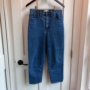 Madewell Mom Jeans True Blue Denim High Waisted Size 27